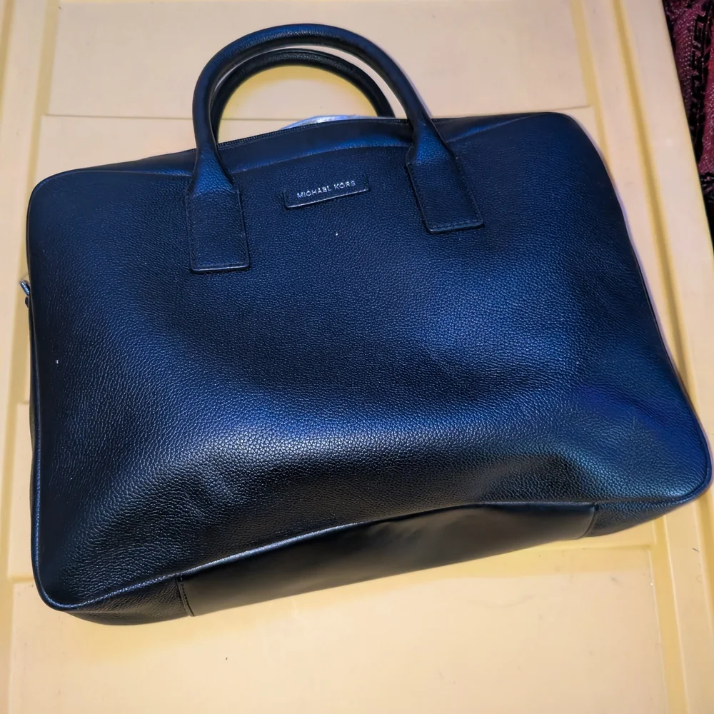 Michael Kors Men's Black Leather Briefcase